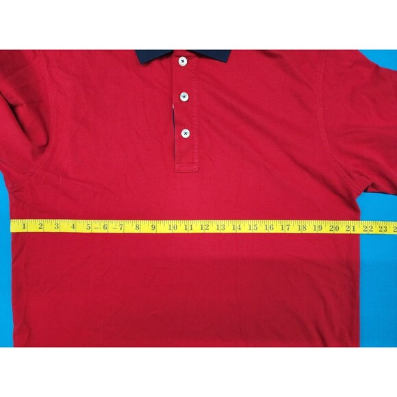 Orvis Men's Pima Cotton Polo Red White & Blue Polo Size M - Picture 7 of 7